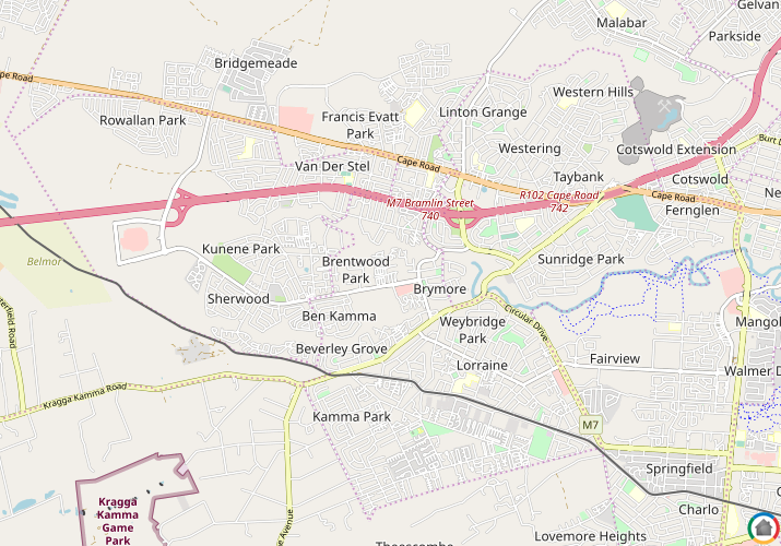 Map location of Glenroy Park